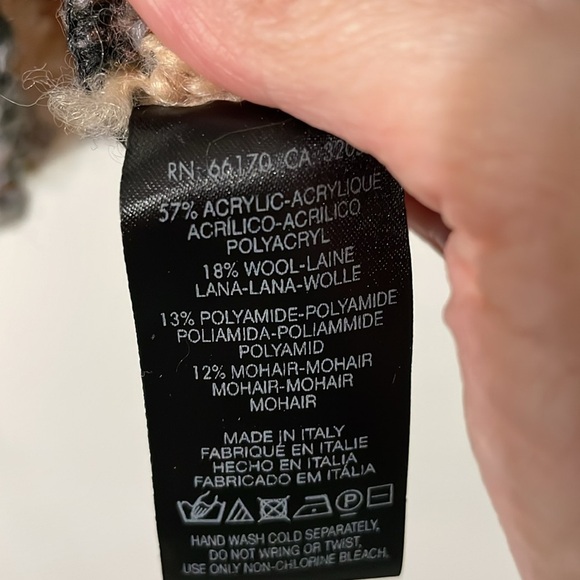 Moth Anthropologie Color Block Wool Blend Turtleneck Sweater Oversized XS - Picture 6 of 6